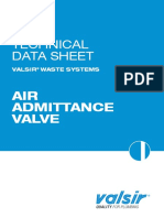 Technical Data Sheet: AIR Admittance Valve