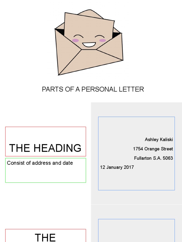 Parts of a Personal Letter Explained | PDF