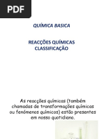 Reações Químicas - classificação