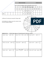 Chap 04 - Ex 1C - Angles Remarquables Du Cercle Trigonométrique - CORRIGE