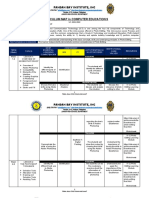 Curriculum Map in Computer Education 9: Pandan Bay Institute, Inc