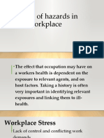 Effect of Hazards in The Workplacej