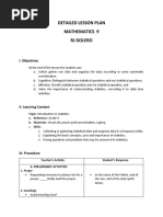 Detailed Lesson Plan Mathematics 9 RJ Dolero: I. Objectives