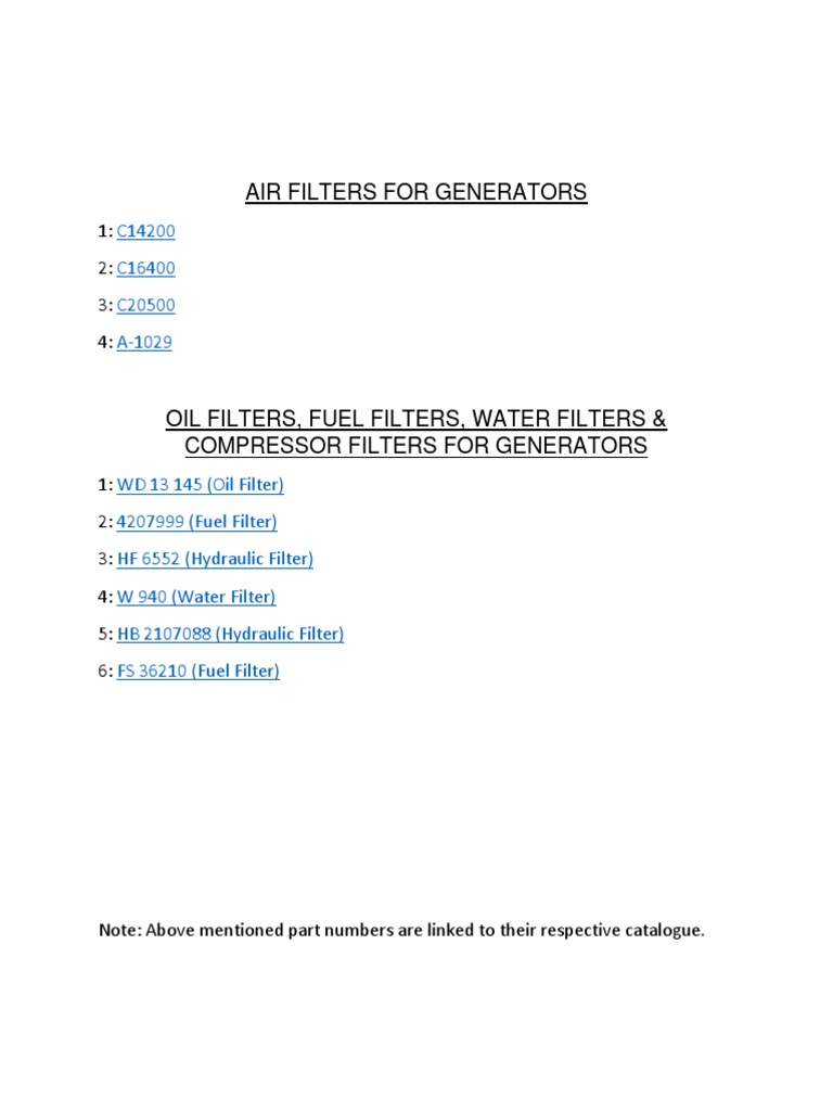 Filters 2030 | PDF