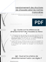 Dimensionnement et entretien des chaussées - Approches de dimensionnement des chaussées - Catalogue marocain