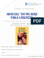 Analisis "Un Milagro para Lorenzo"