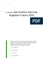 Pretest Dan Posttest Internsip Angkatan II Tahun 2019