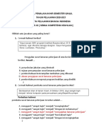 Soal Pas Ganjil BHS - Indonesia KLS Xii