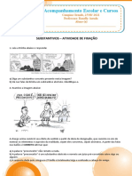 Substantivos - Atividade de fixação