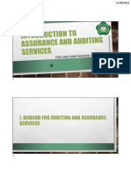 Topic I - Demand For Auditing and Assurance Services