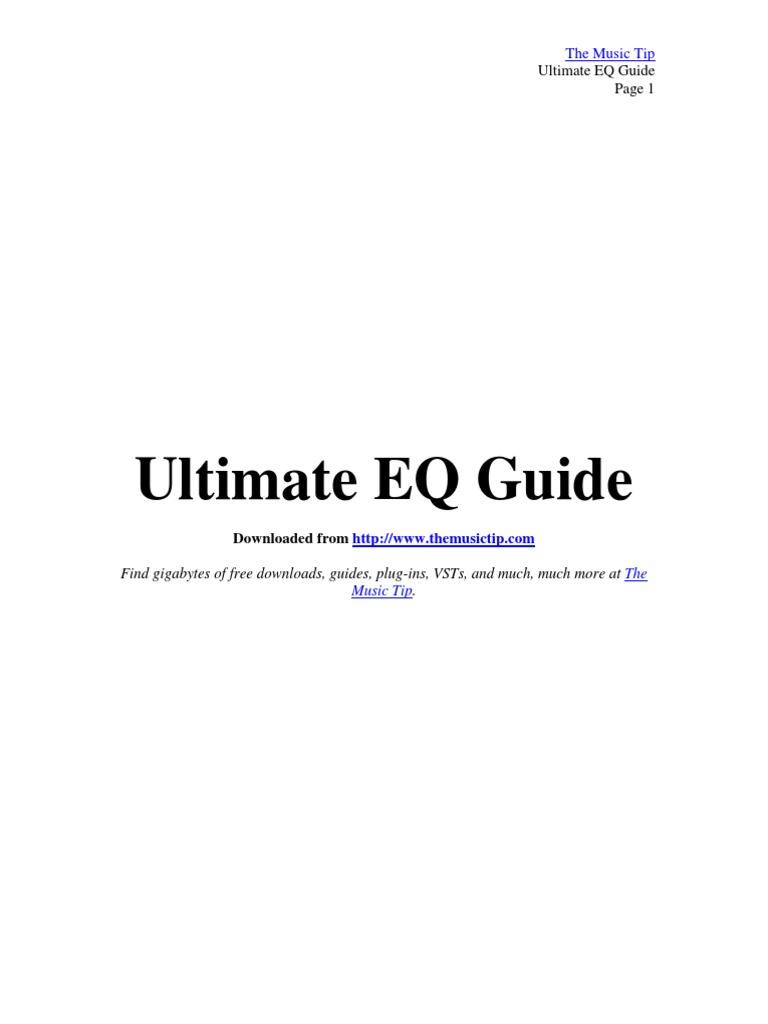 Ultimate EQ Guide for Musicians | PDF | Equalization (Audio) | Bass Guitar