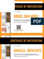 Certificate of Participation