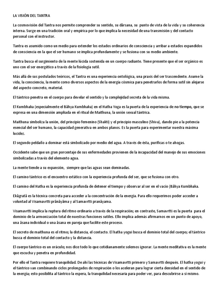 La Visión Del Tantra | PDF | Tantra | Mente