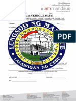 Vehicle Pass Application Form