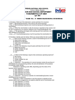 Senior High School Department Fundamentals of Abm1: Q4 W3 Perforance Task No. 3: Merchandising Business