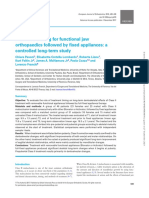 Treatment Timing For Functional Jaw Orthopaedics Followed by Fixed Appliances: A Controlled Long-Term Study