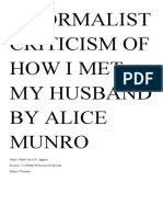 A Formalist Criticism of How I Met My Husband by Alice Munro