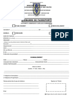 Fiche Demande Passeport