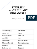 English Vocabulary Organiser: 100 Topics For Self-Study
