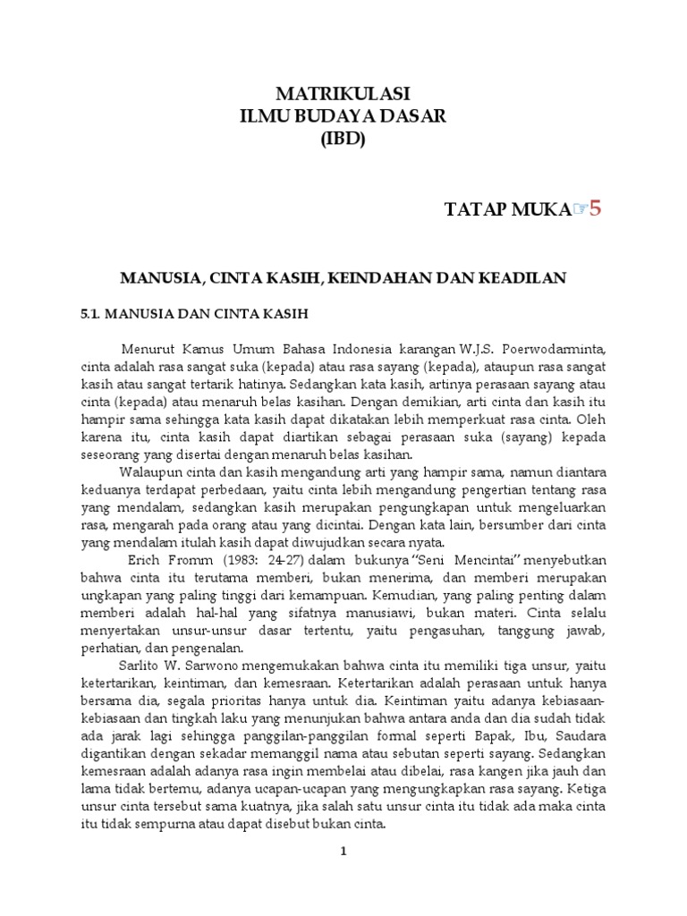 Matrikulasi Ilmu Budaya Dasar 2017 2 Pdf