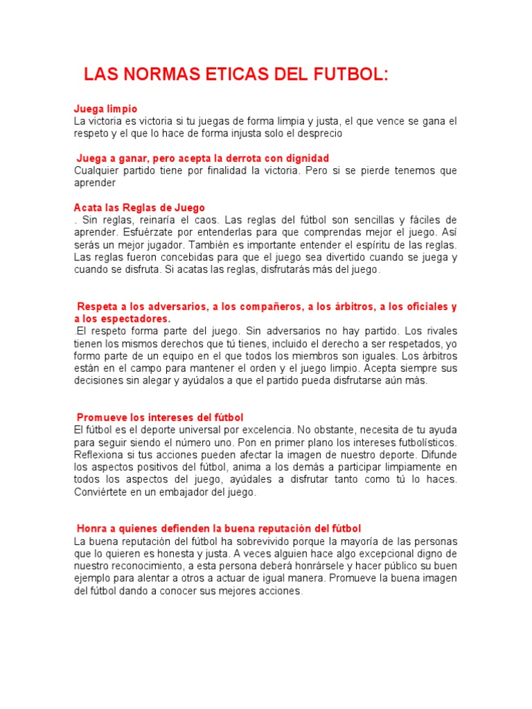 Reglas de juego éticas