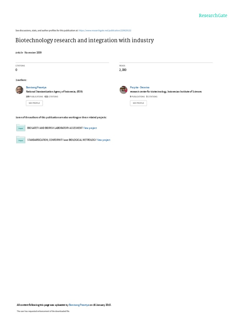 Biotech Industry Integration | PDF | Biotechnology | Vaccines
