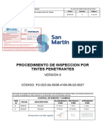 Procedimiento de Inspeccion Por Tintes Penetrantes: Versión 0