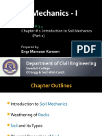 Soil Mechanics - I: Department of Civil Engineering