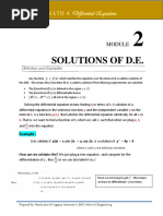 Module 2 - Solutions of de