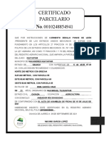 Certificado Parcelario