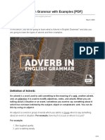 Adverb in English Grammar With Examples PDF