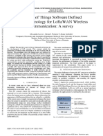 Internet of Things Software Defined Radio Technology For Lorawan Wireless Communication: A Survey