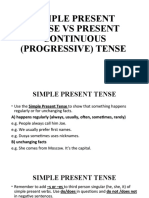 Simple Present Vs Present Continuous Tenses