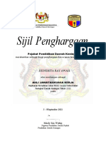 Sijil Penghargaan AJK Pengelola KS MSSD 2021