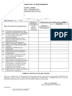 Status of Submission Verification (To Be Filled Out by HRMO) Status of Submission Remarks