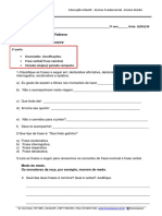 Gramática - : Professora Fabiana Conteúdo de Revisão 1º Trimestre