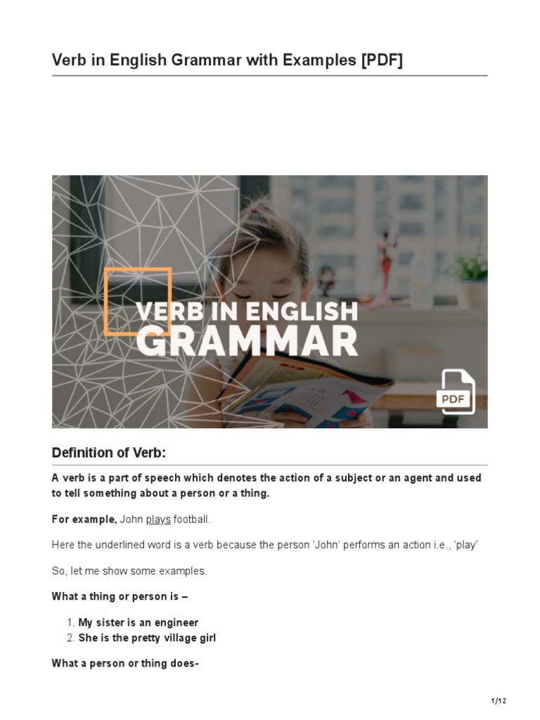 Understanding Verbs in English Grammar | PDF | Verb | Grammatical Number