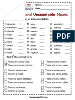 Write C Countable or U Uncountable