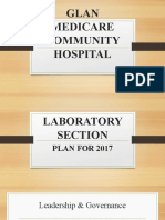 GLAN MEDICARE COMMUNITY HOSPITAL LABORATORY SECTION PLAN FOR 2017