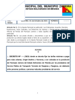 GACETA MUNICIPAL #020-2020 Aumento Pasaje