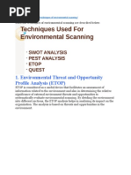 Environmental Threat and Opportunity Profile Analysis (ETOP)