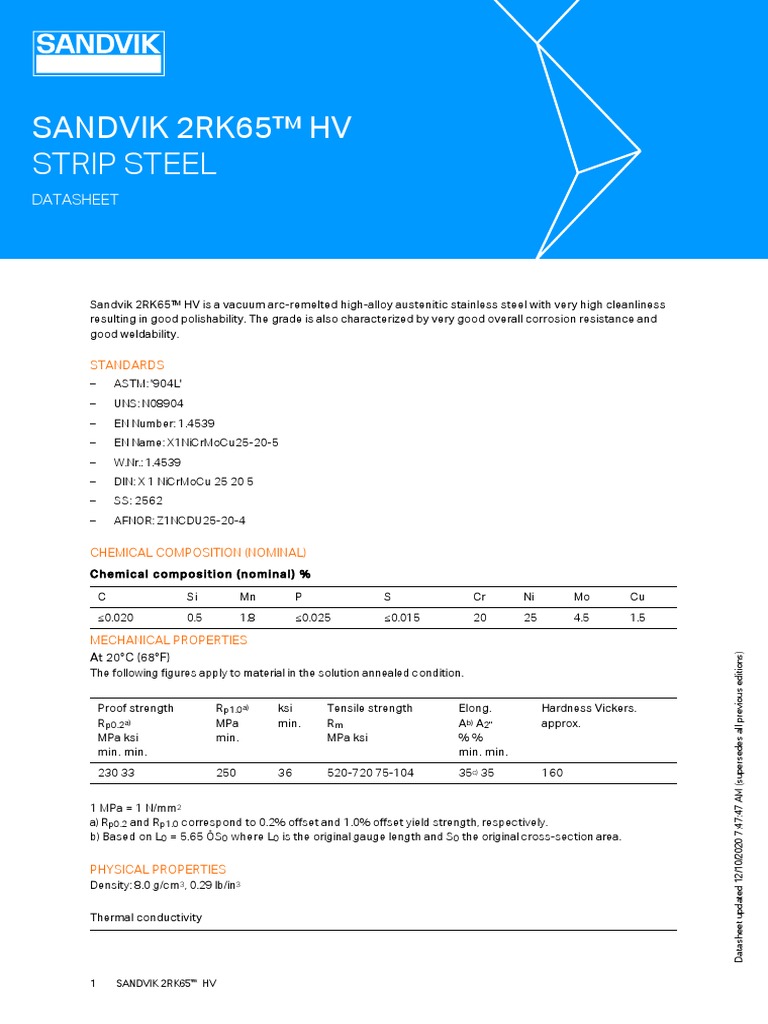 DatasheetSandvik2rk65hvEnV20201210 07 47 Version 1 PDF