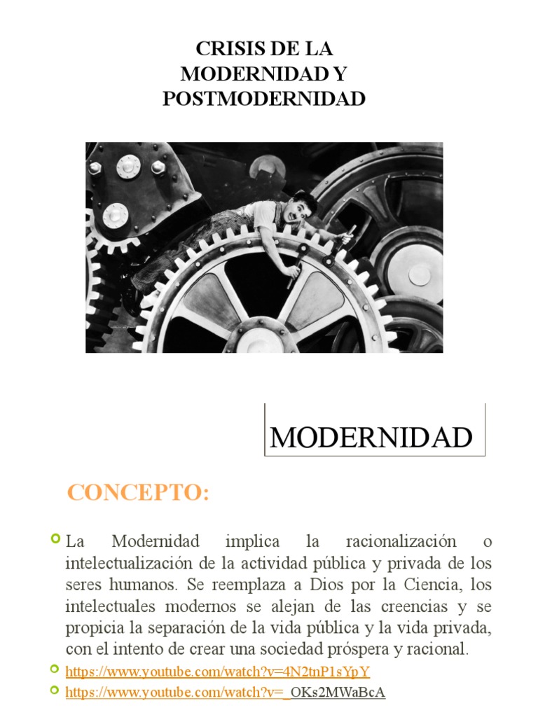 Crisis de La Modernidad y Postmodernidad | PDF | Modernidad | Globalización