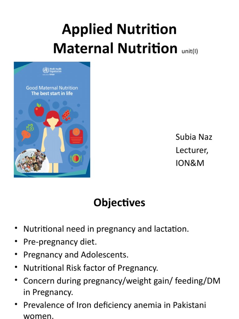 Applied Nutrition Unit 01-1 | PDF | Pregnancy | Fetus
