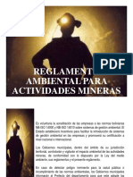 Reglamento ambiental para actividades mineras en Bolivia