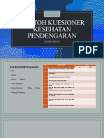 Kuesioner kesehatan pendengaran untuk pekerja area bising