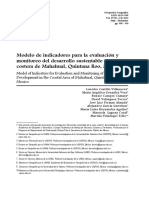 Modelo de Indicadores para La Evaluación y Monitoreo Del Desarrollo Sustentable en La Zona Costera de Mahahual, Quintana Roo, México