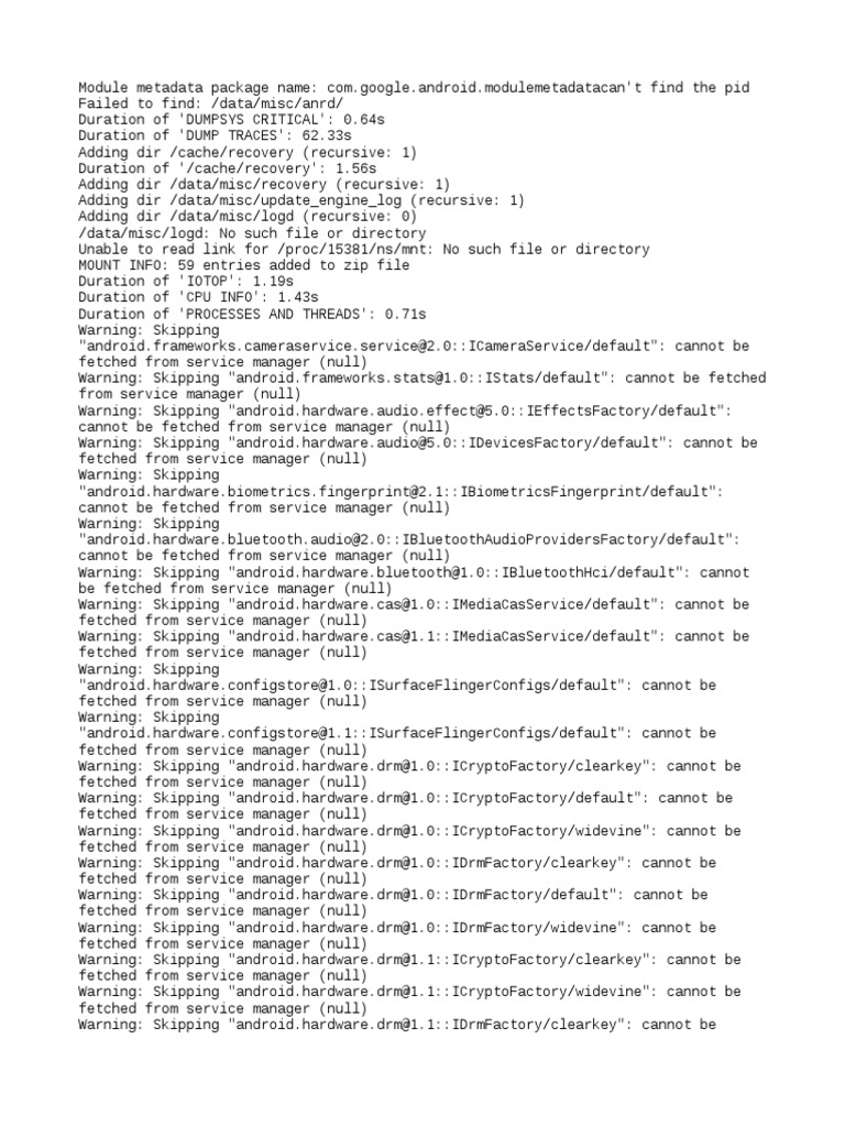 Android Debugging Log Insights | PDF | Zip (File Format) | Information ...