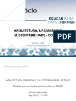 01 Estacio - Arquitetura Urbanismo e Sustentabilidade