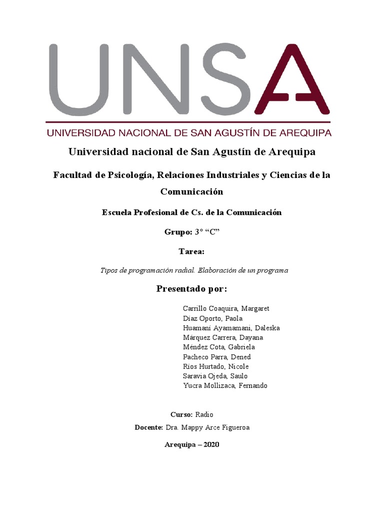 Tipos de Programación Radial | PDF | Radiodifusión | Información